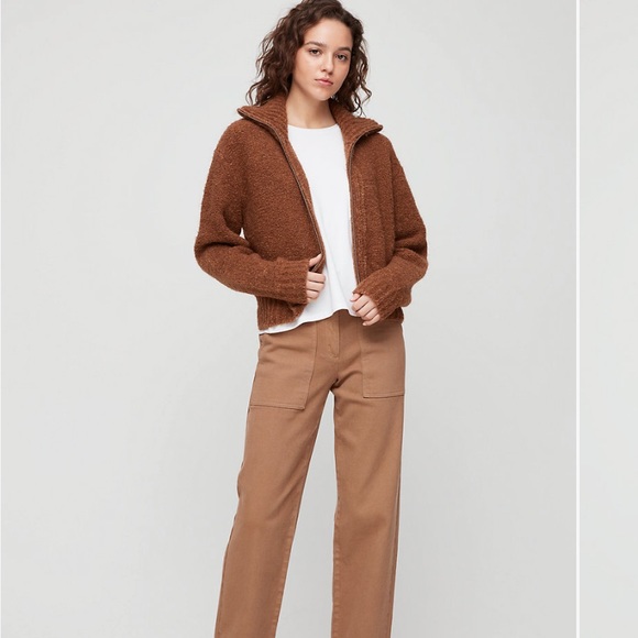 Aritzia Wilfred Marilyn Sweater in Copper Brown - Picture 3 of 9